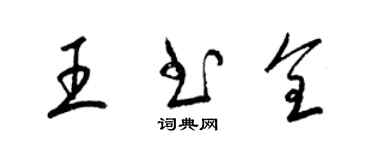 梁錦英王書全草書個性簽名怎么寫