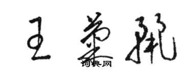 駱恆光王菊麗草書個性簽名怎么寫