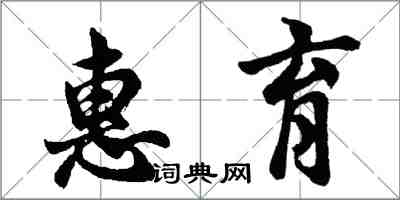 胡問遂惠育行書怎么寫