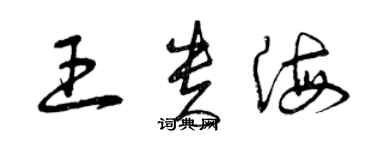 曾慶福王貴海草書個性簽名怎么寫