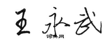 駱恆光王永武行書個性簽名怎么寫
