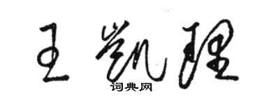 駱恆光王凱理草書個性簽名怎么寫