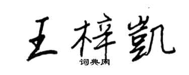王正良王梓凱行書個性簽名怎么寫