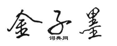 駱恆光金子墨行書個性簽名怎么寫