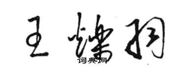 駱恆光王爍羽草書個性簽名怎么寫