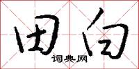 田白怎么寫好看