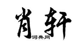 胡問遂肖軒行書個性簽名怎么寫