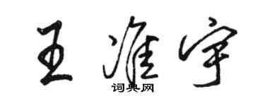 駱恆光王準宇行書個性簽名怎么寫