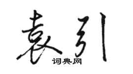 駱恆光袁引行書個性簽名怎么寫