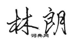駱恆光林朗行書個性簽名怎么寫