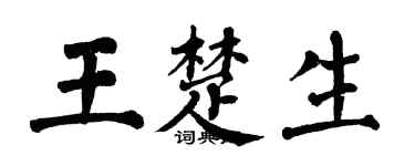 翁闓運王楚生楷書個性簽名怎么寫