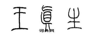 陳墨王真生篆書個性簽名怎么寫