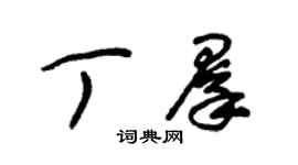 朱錫榮丁群草書個性簽名怎么寫