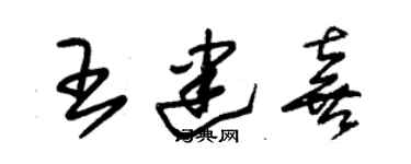朱錫榮王建喜草書個性簽名怎么寫