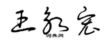 曾慶福王永宏草書個性簽名怎么寫