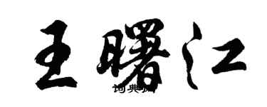 胡問遂王曙江行書個性簽名怎么寫