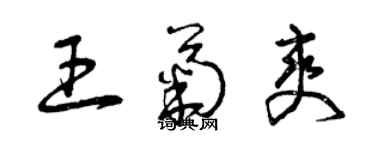 曾慶福王菊爽草書個性簽名怎么寫