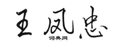 駱恆光王鳳忠行書個性簽名怎么寫