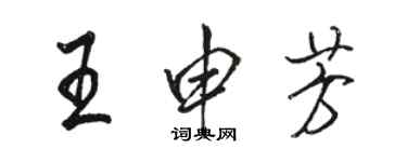 駱恆光王申芳行書個性簽名怎么寫