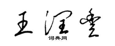 梁錦英王潤豐草書個性簽名怎么寫