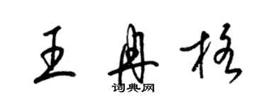 梁錦英王冉格草書個性簽名怎么寫