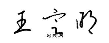 梁錦英王定明草書個性簽名怎么寫