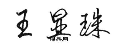 駱恆光王顯珠行書個性簽名怎么寫