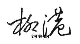 駱恆光柳港草書個性簽名怎么寫