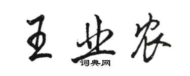 駱恆光王業農行書個性簽名怎么寫