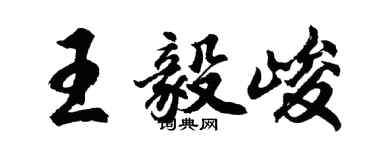 胡問遂王毅峻行書個性簽名怎么寫