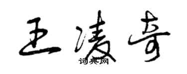 曾慶福王凌奇草書個性簽名怎么寫