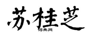 翁闓運蘇桂芝楷書個性簽名怎么寫