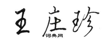 駱恆光王莊珍行書個性簽名怎么寫