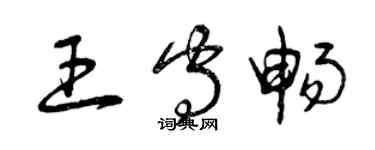 曾慶福王守暢草書個性簽名怎么寫