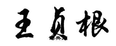 胡問遂王貞根行書個性簽名怎么寫