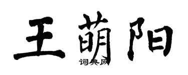 翁闓運王萌陽楷書個性簽名怎么寫