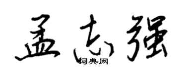 王正良孟志強行書個性簽名怎么寫
