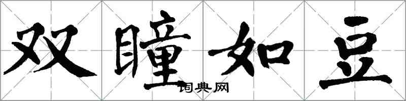 翁闓運雙瞳如豆楷書怎么寫