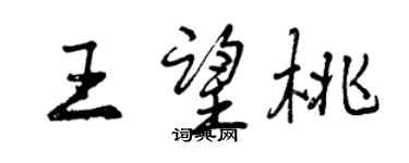 曾慶福王望桃行書個性簽名怎么寫