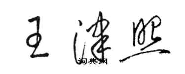 駱恆光王津照草書個性簽名怎么寫