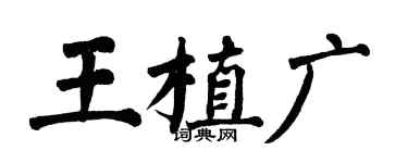 翁闓運王植廣楷書個性簽名怎么寫