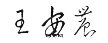 駱恆光王安農草書個性簽名怎么寫