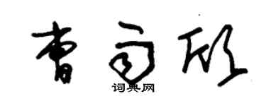 朱錫榮曹雨欣草書個性簽名怎么寫