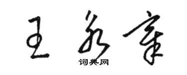 駱恆光王永章草書個性簽名怎么寫