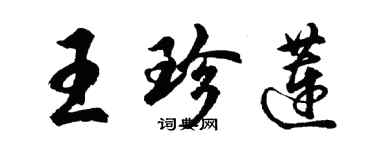 胡問遂王珍蓮行書個性簽名怎么寫