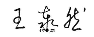 駱恆光王泰然草書個性簽名怎么寫