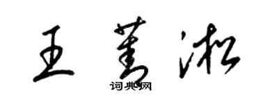 梁錦英王菁淞草書個性簽名怎么寫