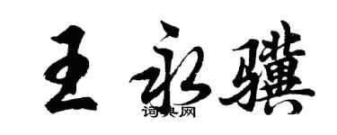 胡問遂王永驥行書個性簽名怎么寫
