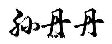 胡問遂孫丹丹行書個性簽名怎么寫