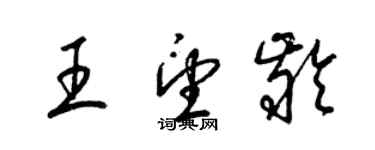 梁錦英王望齡草書個性簽名怎么寫